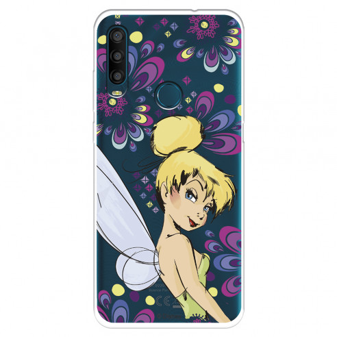 Funda para Alcatel 1SE 2020 Oficial de Disney Campanilla Flores - Peter Pan