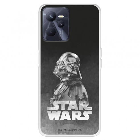 Funda para Realme Narzo 50A Prime Oficial de Star Wars Darth Vader Fondo negro - Star Wars