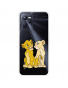 Funda para Realme Narzo 50A Prime Oficial de Disney Simba y Nala Silueta - El Rey León