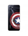 Funda para Realme Narzo 50A Prime Oficial de Marvel Capitán América Escudo Transparente - Marvel