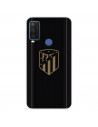 Funda para Alcatel 1 L Pro del Atlético de Madrid Escudo Dorado Fondo Negro  - Licencia Oficial Atlético de Madrid