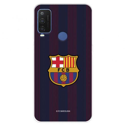 Funda para Alcatel 1 L Pro del FC Barcelona Rayas Blaugrana  - Licencia Oficial FC Barcelona