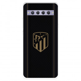 Funda para TCL 10 Plus del Atlético de Madrid Escudo Dorado Fondo Negro  - Licencia Oficial Atlético de Madrid