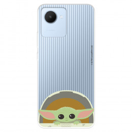 Funda para Realme C30 Oficial de Star Wars Baby Yoda Sonrisas - The Mandalorian