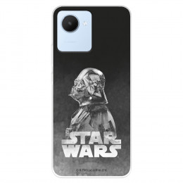 Funda para Realme C30 Oficial de Star Wars Darth Vader Fondo negro - Star Wars