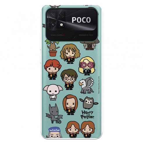 Coque pour Xiaomi Poco C40 Officielle d'Harry Potter personnages Icones - Harry Potter