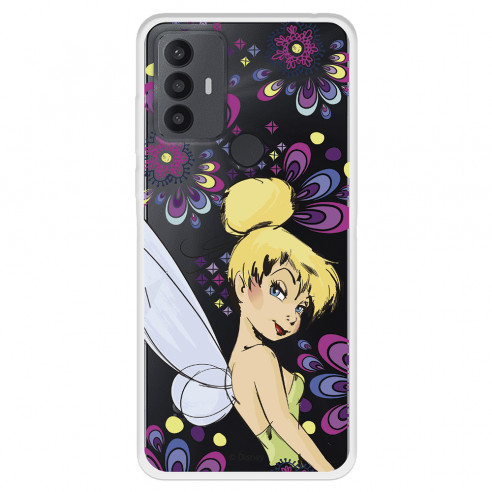 Funda para TCL 306 Oficial de Disney Campanilla Flores - Peter Pan