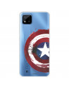 Funda para Realme Narzo 50 Oficial de Marvel Capitán América Escudo Transparente - Marvel