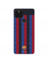 Funda para Google Pixel 5A del FC Barcelona Fondo Rayas Verticales  - Licencia Oficial FC Barcelona