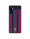 Funda para Realme X50 Pro 5G del FC Barcelona Fondo Rayas Verticales  - Licencia Oficial FC Barcelona