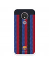 Funda para Motorola Moto G7 Power del FC Barcelona Fondo Rayas Verticales  - Licencia Oficial FC Barcelona