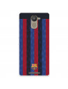 Funda para BQ Aquaris U Plus del FC Barcelona Fondo Rayas Verticales  - Licencia Oficial FC Barcelona