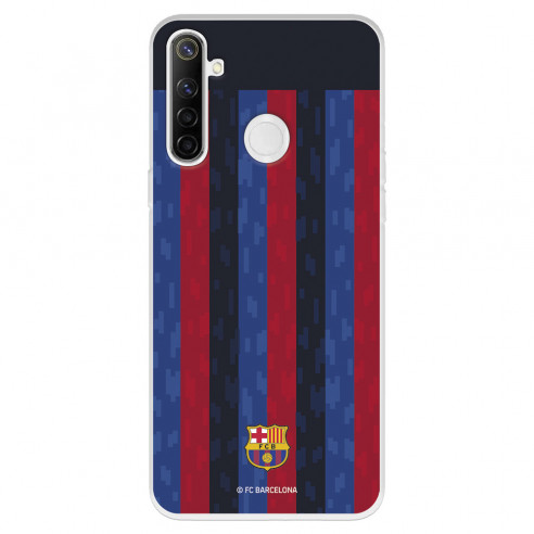 Funda para Realme 6i del FC Barcelona Fondo Rayas Verticales  - Licencia Oficial FC Barcelona