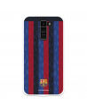 Funda para LG K10 del FC Barcelona Fondo Rayas Verticales  - Licencia Oficial FC Barcelona