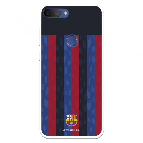 Funda para Alcatel 1S 2019 del FC Barcelona Fondo Rayas Verticales  - Licencia Oficial FC Barcelona