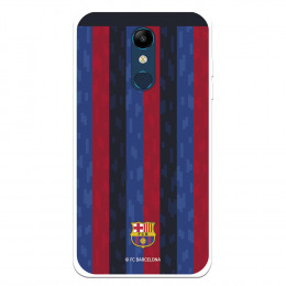 Funda para LG K11 del FC Barcelona Fondo Rayas Verticales  - Licencia Oficial FC Barcelona