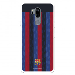 Funda para LG G7 del FC Barcelona Fondo Rayas Verticales  - Licencia Oficial FC Barcelona