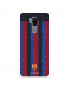 Funda para LG G7 del FC Barcelona Fondo Rayas Verticales  - Licencia Oficial FC Barcelona