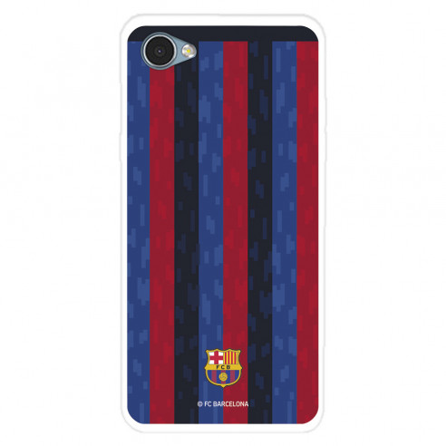 Funda para LG Q6 del FC Barcelona Fondo Rayas Verticales  - Licencia Oficial FC Barcelona