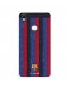 Funda para BQ Aquaris X del FC Barcelona Fondo Rayas Verticales  - Licencia Oficial FC Barcelona