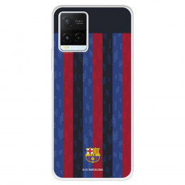 Funda para Vivo Y21S del FC Barcelona Fondo Rayas Verticales  - Licencia Oficial FC Barcelona