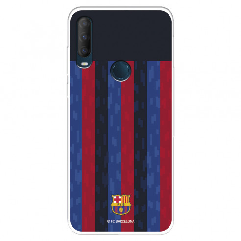 Funda para Alcatel 1S 2020 del FC Barcelona Fondo Rayas Verticales  - Licencia Oficial FC Barcelona