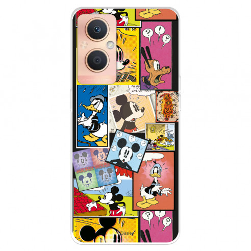 Funda para Oppo A96 5G Oficial de Disney Mickey Comic - Clásicos Disney