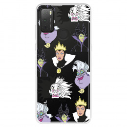 Funda para TCL 20Y Oficial de Disney Villanas Patrón - Villanas Disney