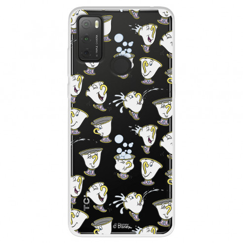 Funda para TCL 20Y Oficial de Disney Chip Potts Siluetas - La Bella y la Bestia