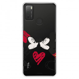 Funda para TCL 20Y Oficial de Disney Mickey y Minnie Beso - Clásicos Disney