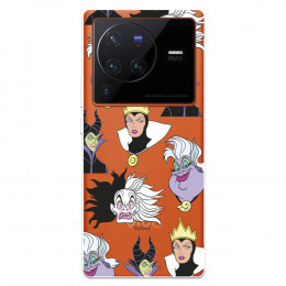 Funda para Vivo X80 Pro Oficial de Disney Villanas Patrón - Villanas Disney