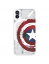 Coque pour Nothing Phone 1 Officielle de Marvel Captain America Écusson Transparente - Marvel