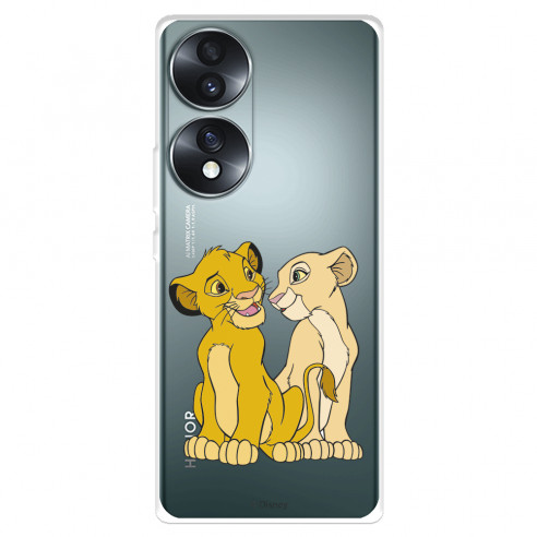 Coque pour Honor 70 Officielle de Disney Simba et Nala Silhouette - Le Roi Lion