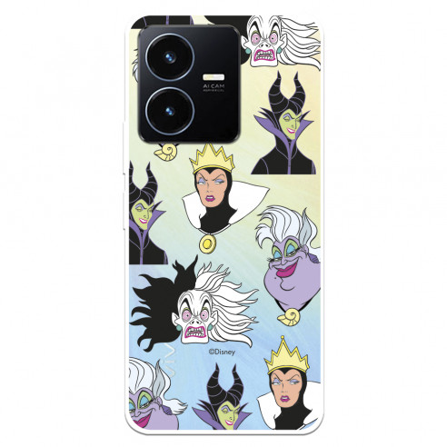 Funda para Vivo Y22S Oficial de Disney Villanas Patrón - Villanas Disney