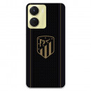 Funda para Vivo Y16 del Atlético de Madrid Escudo Dorado Fondo Negro  - Licencia Oficial Atlético de Madrid