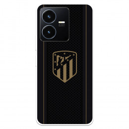 Funda para Vivo Y35 del Atlético de Madrid Escudo Dorado Fondo Negro  - Licencia Oficial Atlético de Madrid