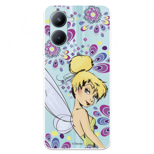 Funda para Realme C33 Oficial de Disney Campanilla Flores - Peter Pan