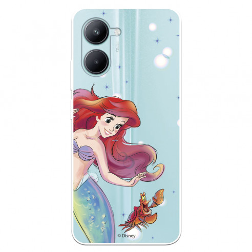 Funda para Realme C33 Oficial de Disney Ariel y Sebastián Burbujas - La Sirenita