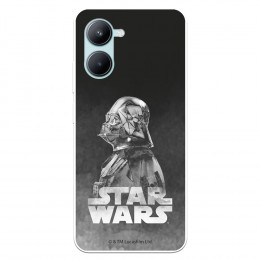 Funda para Realme C33 Oficial de Star Wars Darth Vader Fondo negro - Star Wars