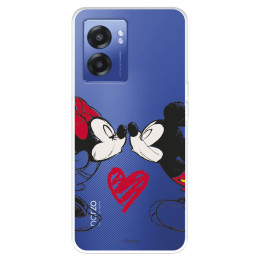 Funda para Oppo A57 4G Oficial de Disney Mickey y Minnie Beso - Clásicos Disney