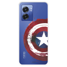 Funda para Oppo A57 4G Oficial de Marvel Capitán América Escudo Transparente - Marvel