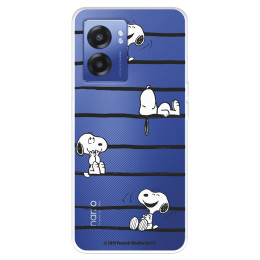 Funda para Oppo A57 4G Oficial de Peanuts Snoopy rayas - Snoopy