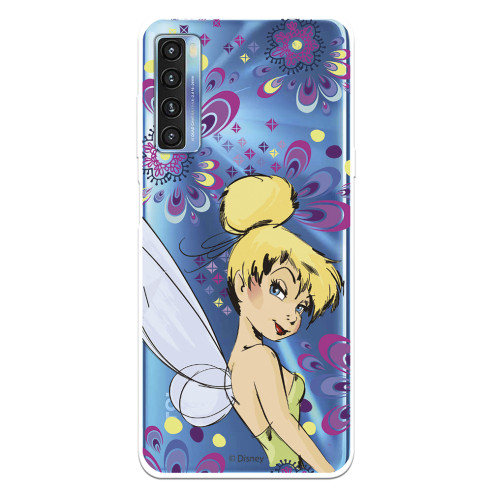 Funda para TCL 20L Oficial de Disney Campanilla Flores - Peter Pan