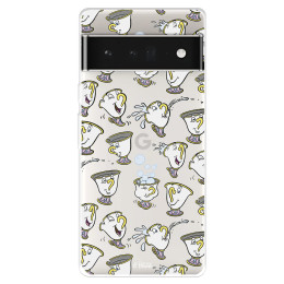 Funda para Google Pixel 7 Pro Oficial de Disney Chip Potts Siluetas - La Bella y la Bestia