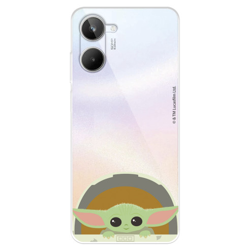 Funda para Realme 10 Oficial de Star Wars Baby Yoda Sonrisas - The Mandalorian