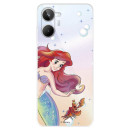 Funda para Realme 10 Oficial de Disney Ariel y Sebastián Burbujas - La Sirenita