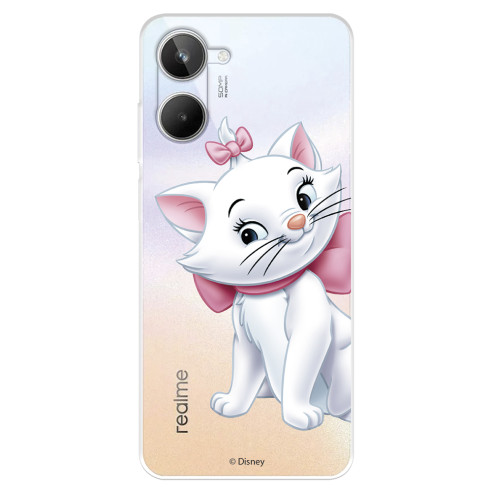 Funda para Realme 10 Oficial de Disney Marie Silueta - Los Aristogatos