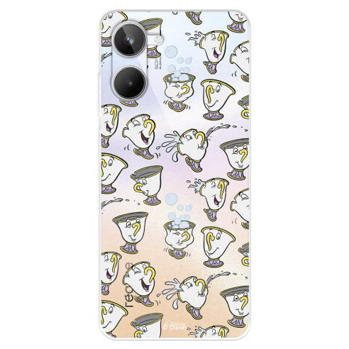 Funda para Realme 10 Oficial de Disney Chip Potts Siluetas - La Bella y la Bestia