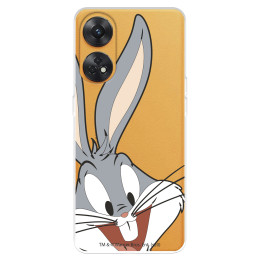 Funda para Oppo Reno 8T Oficial de Warner Bros Bugs Bunny Silueta Transparente - Looney Tunes