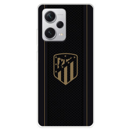 Funda para Xiaomi Redmi Note 12 5G del Atlético de Madrid Escudo Dorado Fondo Negro  - Licencia Oficial Atlético de Madrid